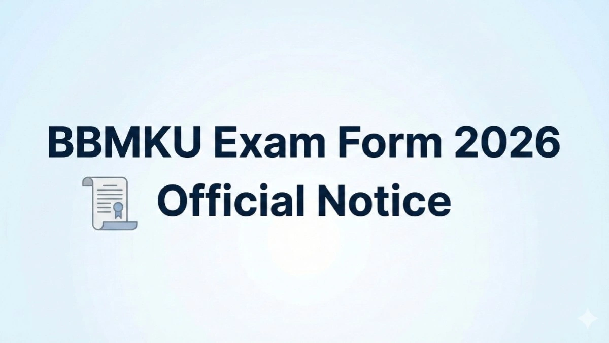 BBMKU Exam Form 2026 official notice thumbnail