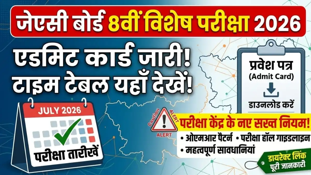 JAC 8th Special Exam 2026 Admit Card, Time Table and Exam Guidelines